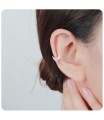 Butterfly with Stone Silver Ear Cuff EC1-07